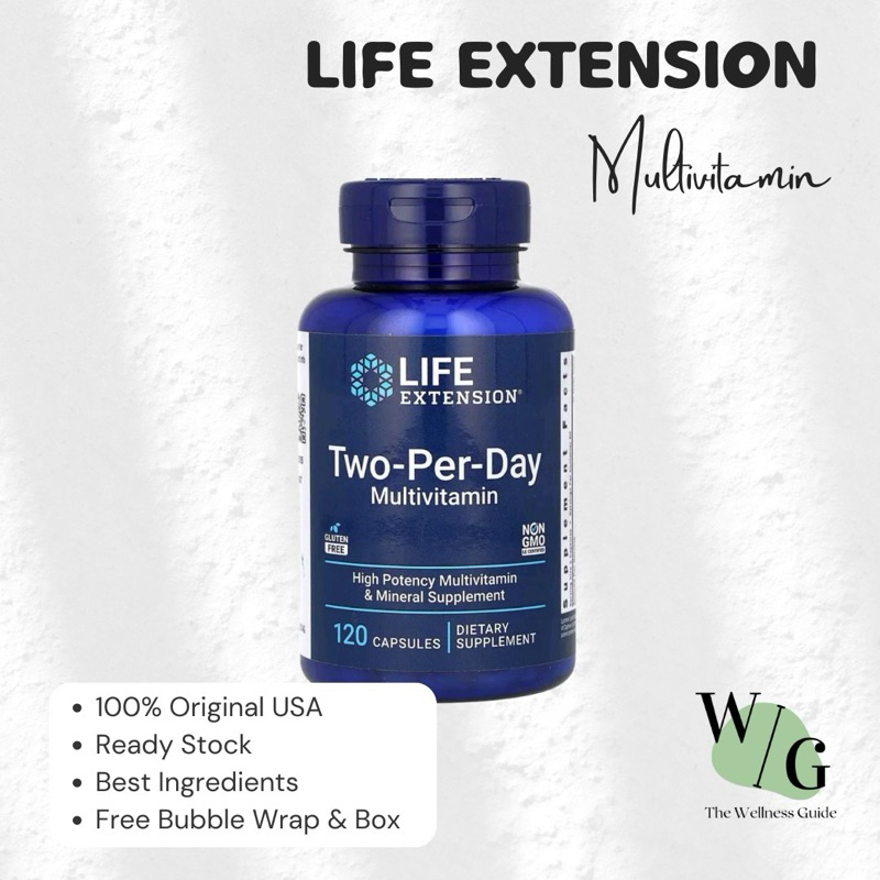 Jual LIFE EXTENSION TWO-PER-DAY MULTIVITAMIN 120 CAPSULES | Shopee ...