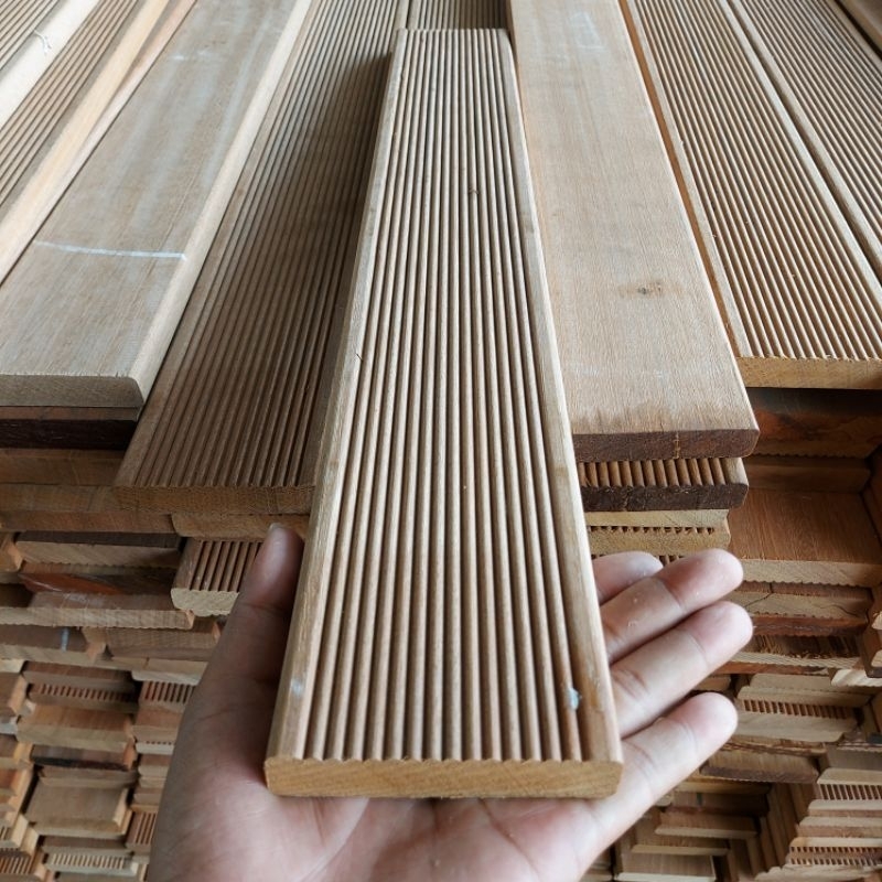 Jual dekorasi, decking kayu bengkirai 2x9x60cm. | Shopee Indonesia