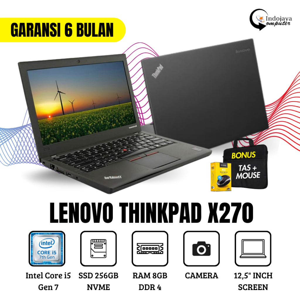 Jual Lenovo ThinkPad X270 Core i5 Gen 7 RAM 8GB SSD 256GB Jual Lenovo ThinkPad X270 Core i5 Gen 7 RAM 8GB SSD 256GB