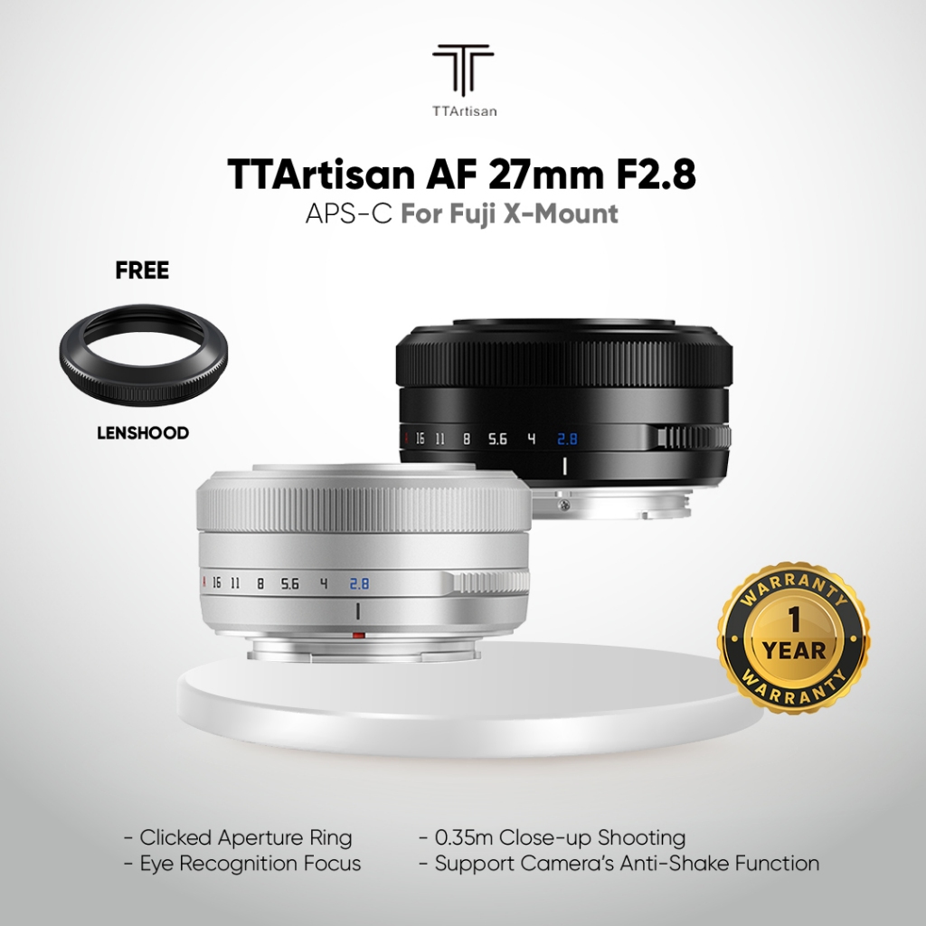 TTARTISAN 27mm F2.8 Obiettivo Pancake Per Fuji X – AF Con Eye Tracking, Leggero In Alluminio, APS-C - 3