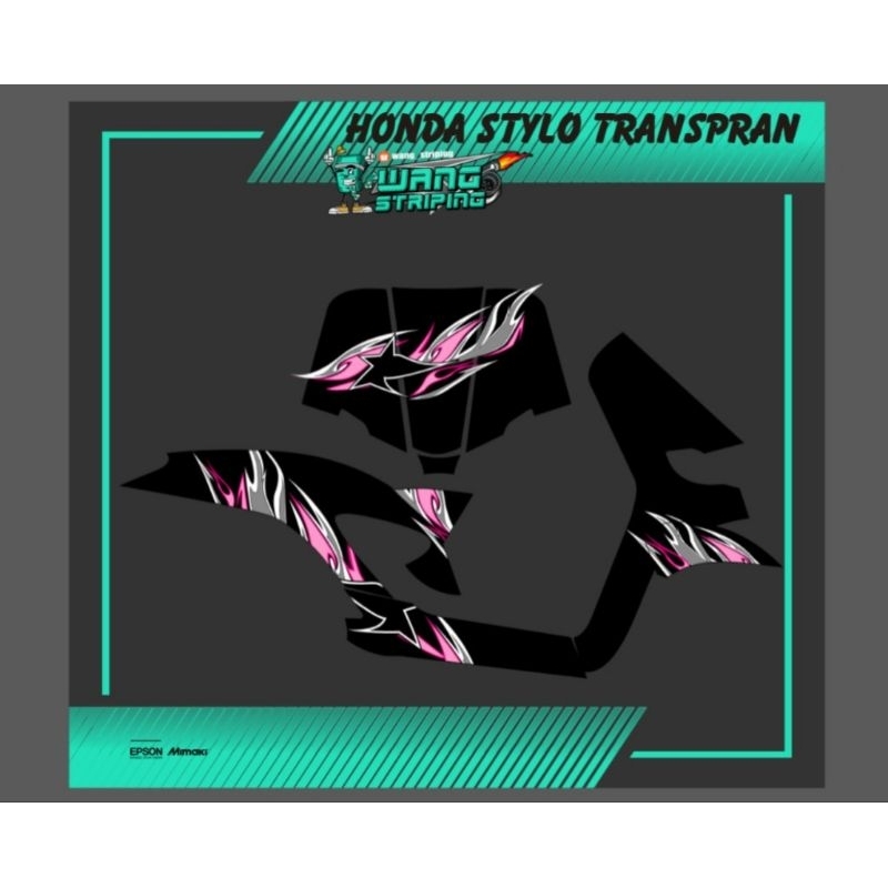 Jual STRIPING STICKER HONDA STYLO 160 TRANSPARAN NEW API LAYOUT VERSION ...