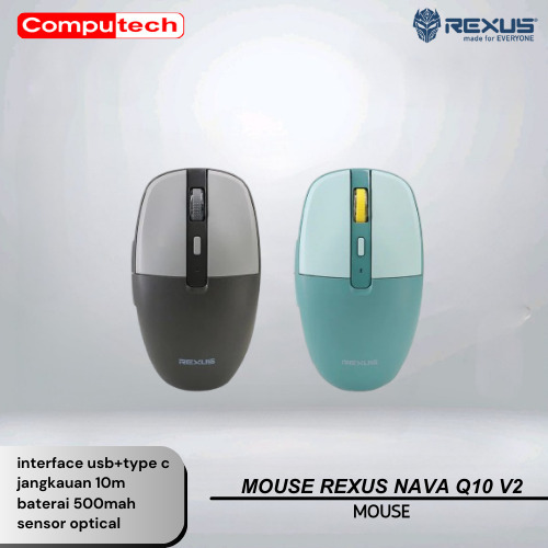 Jual Rexus Mouse Gaming Wireless Bluetooth Nava Q10 V2 | Shopee Indonesia
