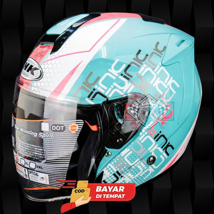 Jual INK HELM DYNAMIC #4 AQUA BLUE FUXIA - SINGLE VISOR | Shopee Indonesia