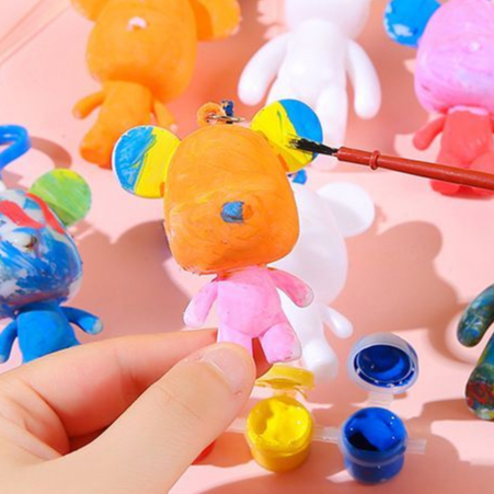 Gantungan Kunci DIY Fluid Bear paint color CAT Key Chain kit set Mainan Edukasi Anak  Fluid Violent Bears