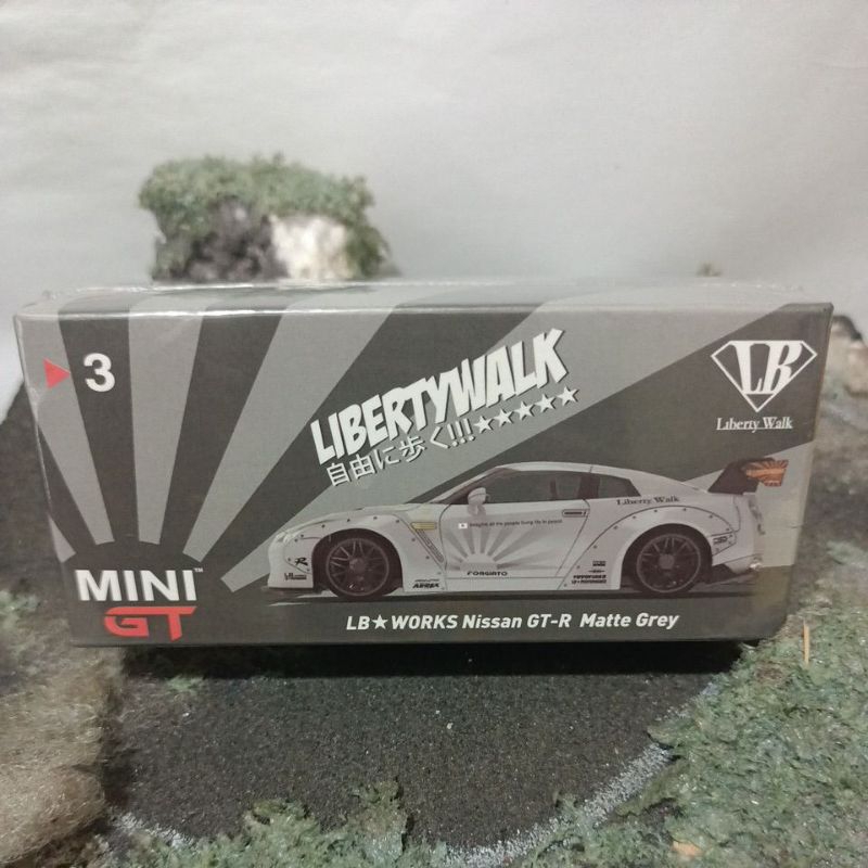 Jual Mini GT#03 LB*WORKS Nissan GT-R Matte Grey (Free Protektor ...