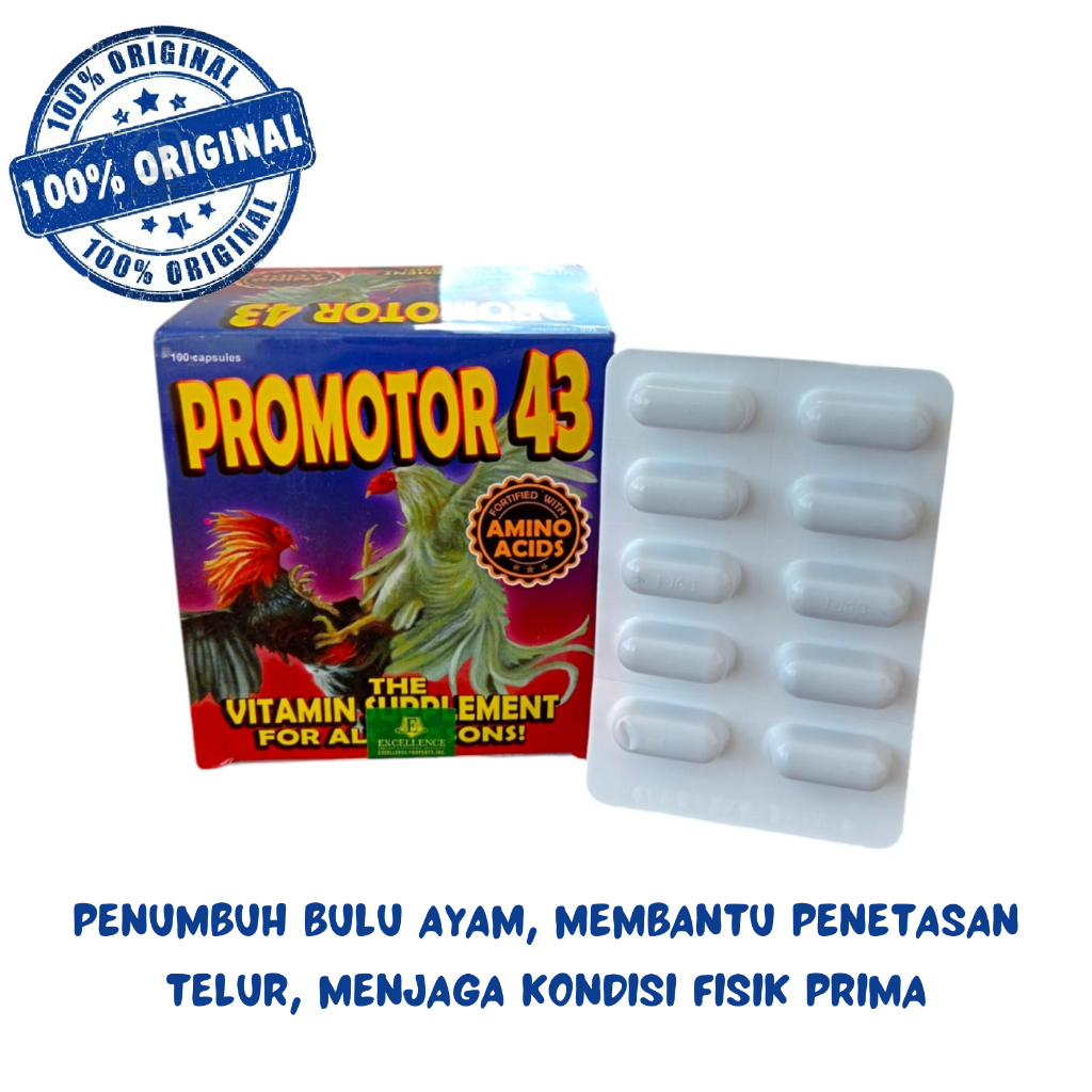 Jual PROMOTOR 43 (1 STRIP = 10 CAPS) - Suplemen Obat Multivitamin ...