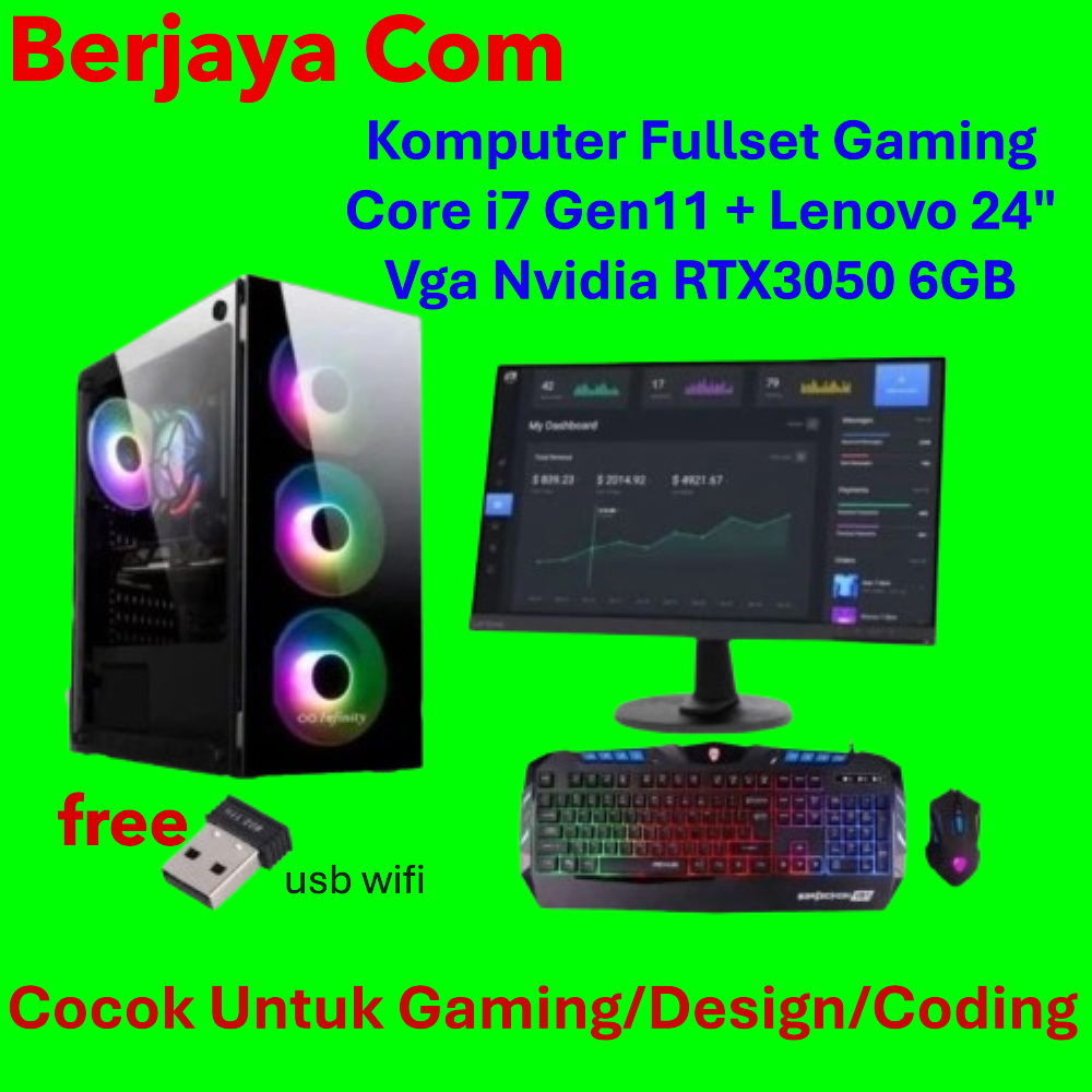 Jual Full Set Core i7 Gen 11 - Led Lenovo 24