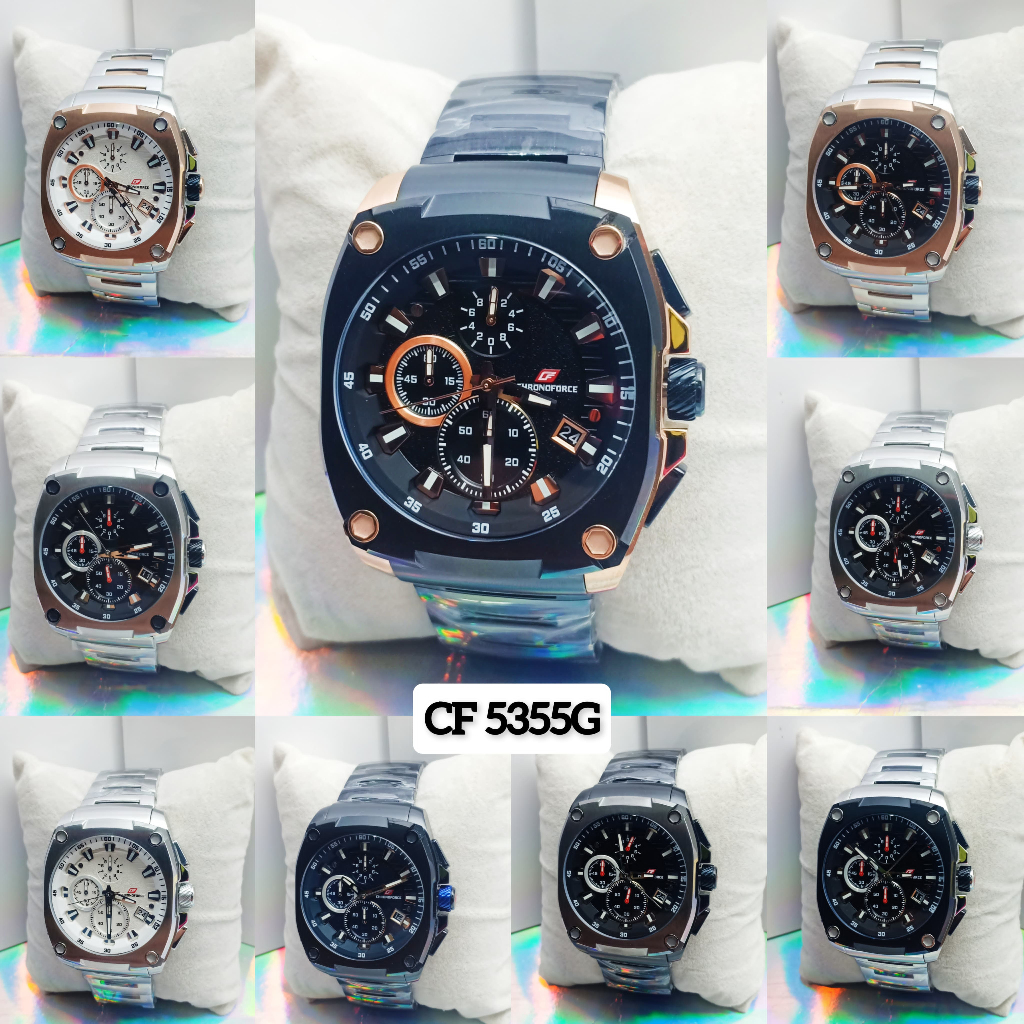 Jual CHRONOFORCE CF 5355 GCB JAM TANGAN RANTAI PRIA ORIGINAL GARANSI ...