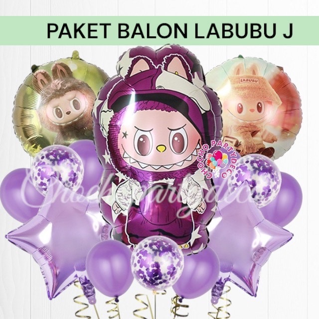 Jual Paket Balon LABUBU J / Dekorasi Ulang Tahun Labubu | Shopee Indonesia