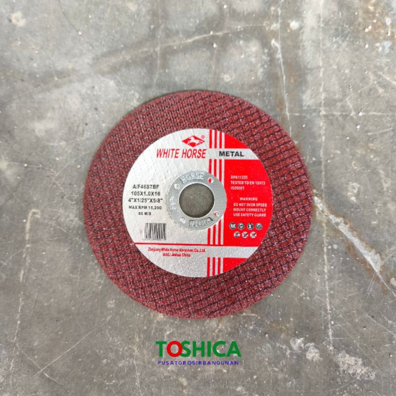 Jual Batu Grenda / Mata Gerinda Potong Merah 4 Inch White Horse 105 x 1 ...