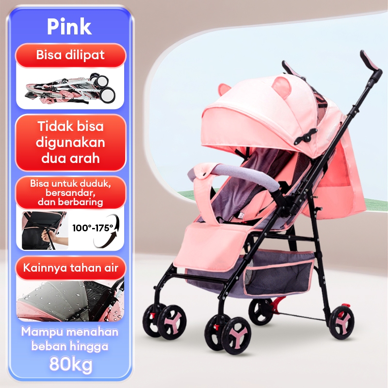 Jual Live Garansi 5 Tahun BEIGE Stroller bayi Lipat Travelling Ringan Dan Mudah Dibawa Troli Bayi Shopee Indonesia