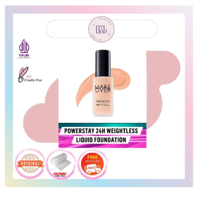 Jual MAKE OVER POWERSTAY 24H Weightless Liquid Foundation - High ...
