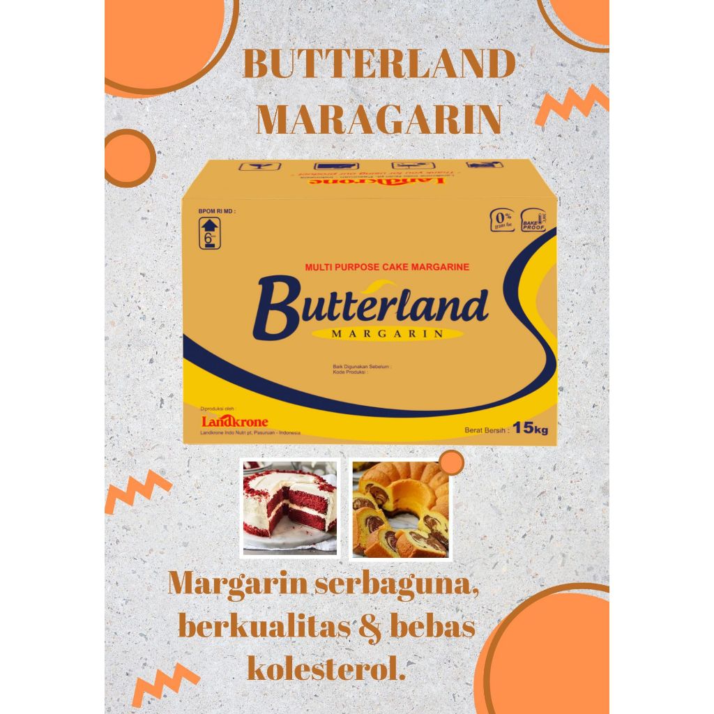 Jual Butterland margarin serbaguna 15 kg | Shopee Indonesia