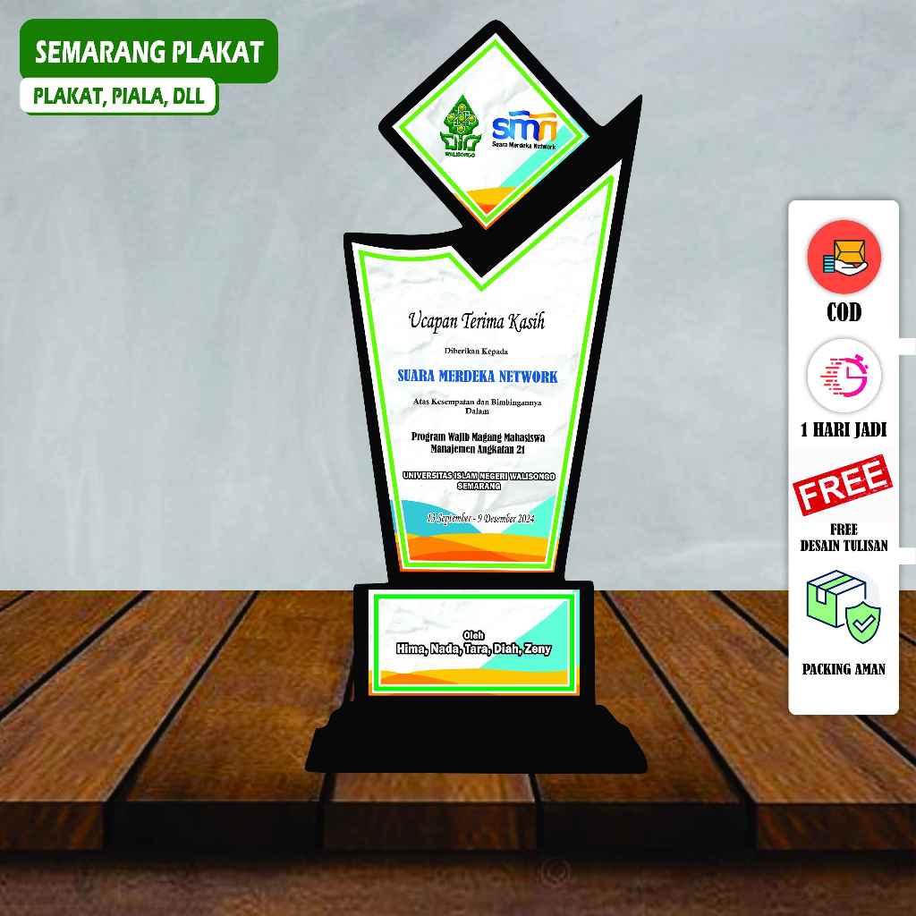 Jual Plakat Kayu Layar Murah Piagam Kayu Plakat Vandel Kayu Murah