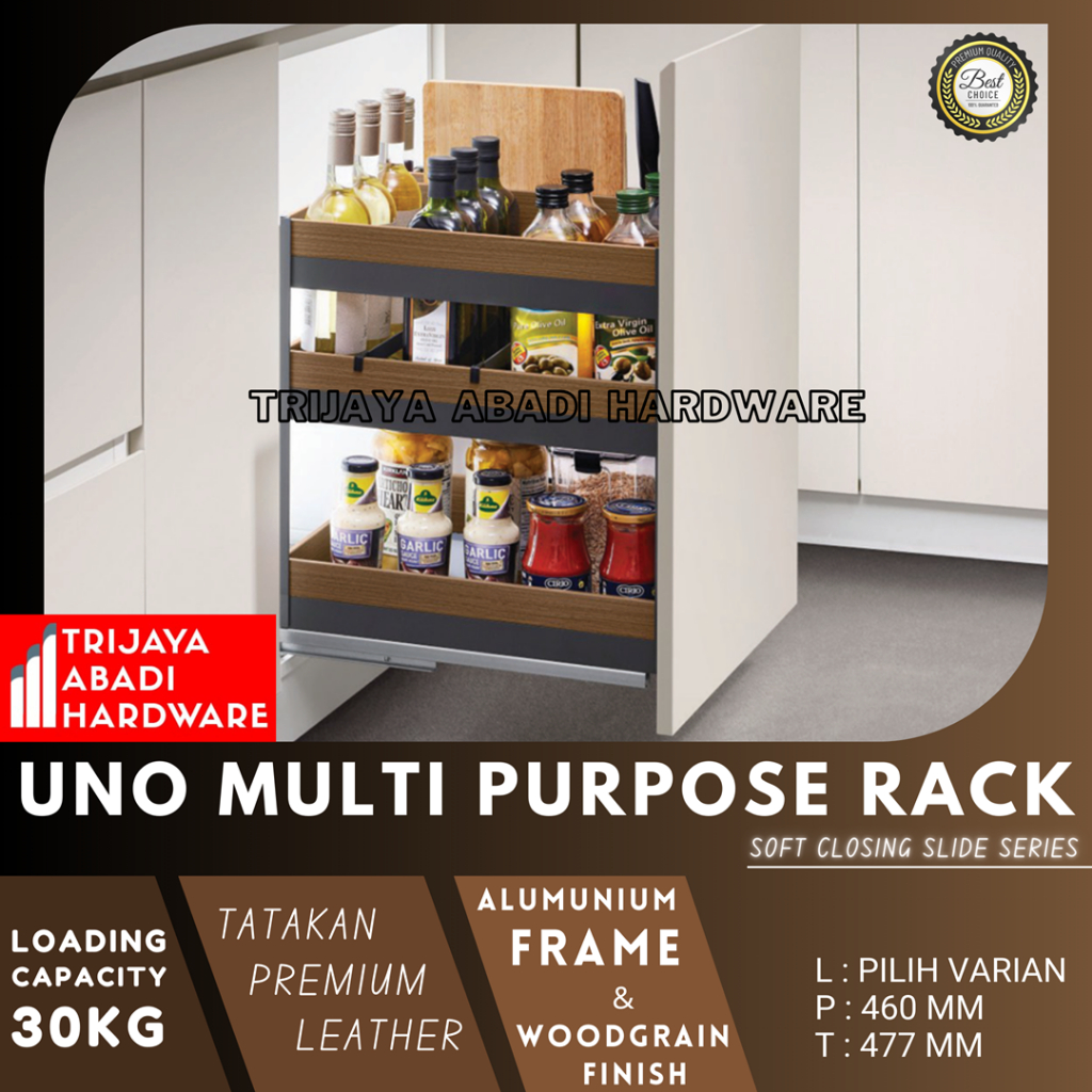 Jual Uno Multi Purpose Rack Rak Dapur Bawah Serbaguna Soft Closing ...