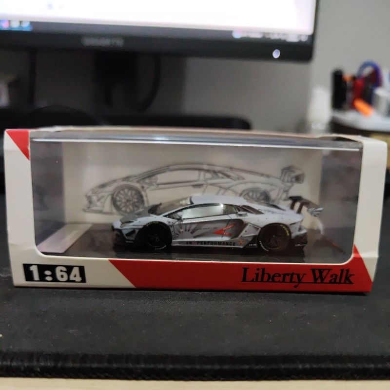 Jual JEC Lamborghini Aventador Fighter LBWK grey resin 1/64 diecast ...