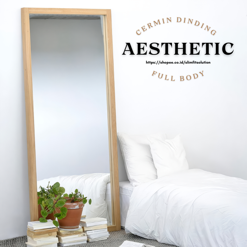 Jual Cermin Aesthetic Frame PREMIUM Tebal Full Body Besar Kaca Gantung ...