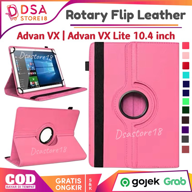 Jual Advan Tab VX Neo/VX Lite/Tab A10 Case Rotary Leather Flip Cover ...