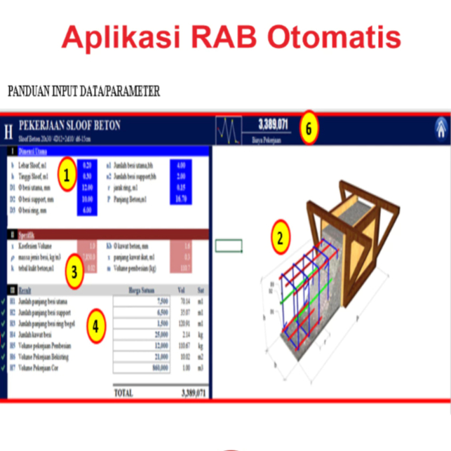 Jual Aplikasi RAB Otomatis Excel Rumus Perhitungan Rencana Anggaran ...