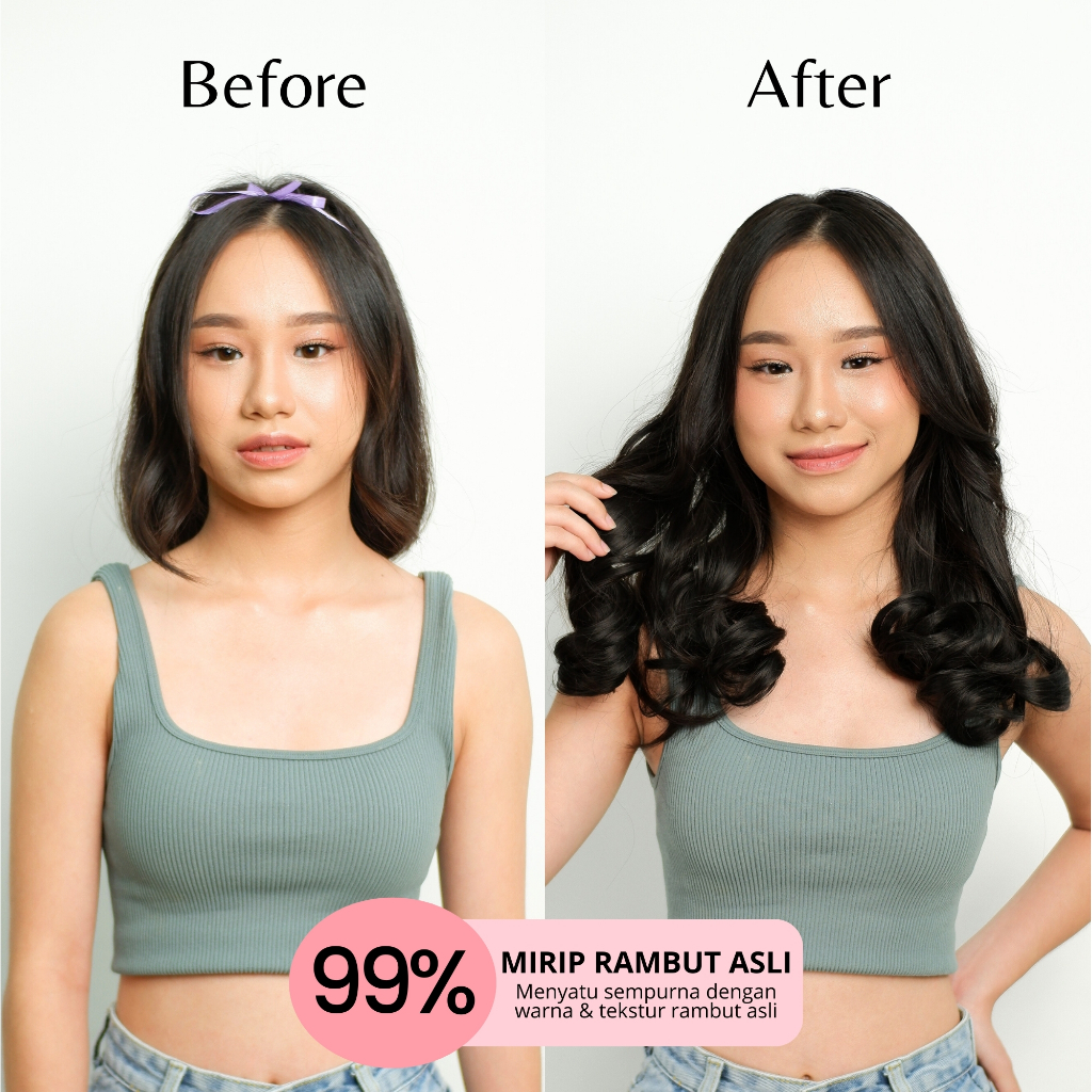 Jual SL CURL 30 – Hairclip rambut ikal / keriting panjang 30 cm ...