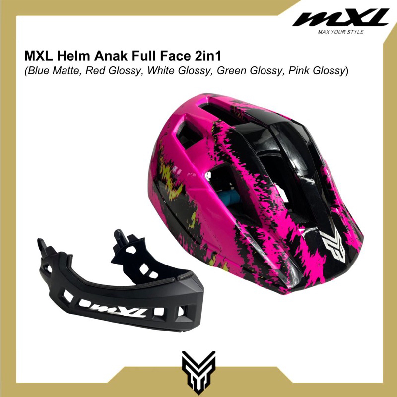 Helm sepeda anak MXL full face bike 2in1