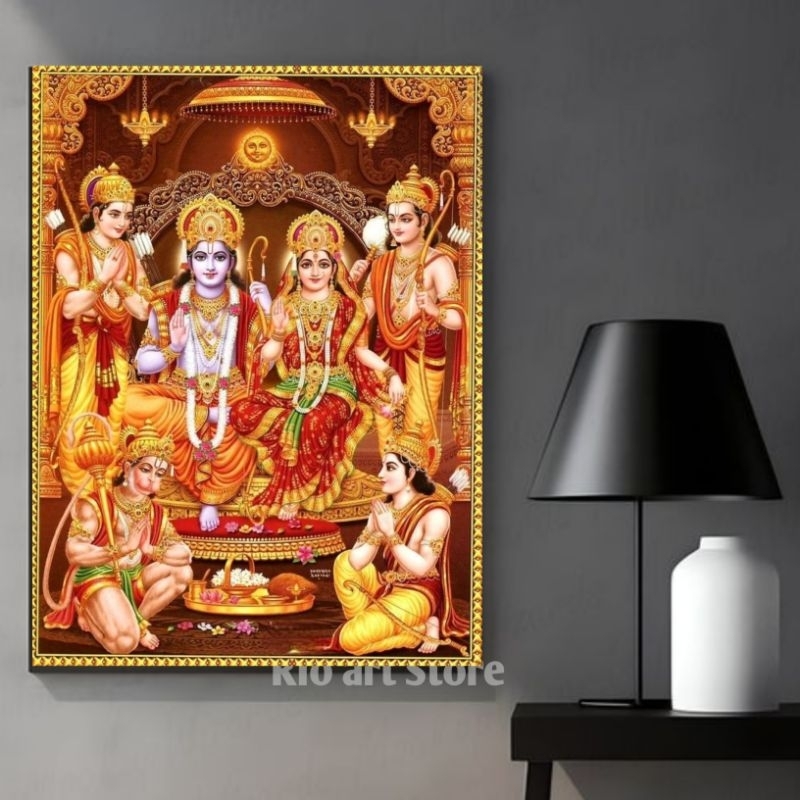 Jual Hiasan dinding poster rama dan sinta ramayana untuk walldecor atau ...