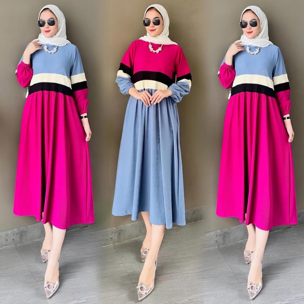 Jual RAMADHAN SALE - RASILA MIDI DRESS WANITA KNIT VIRAL 2024/MIDI ...