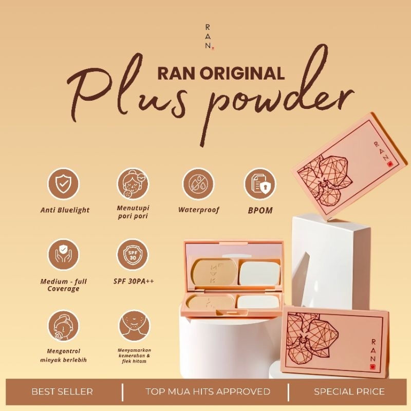 Jual NEW RETAIL RAN POWDER ORIGINAL PLUS BEDAK COMPACT MINI ORI ...