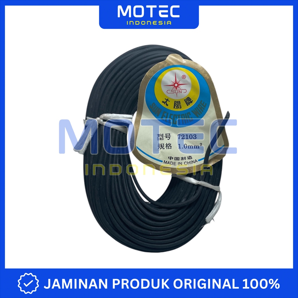 Jual KABEL BODY MOTOR LISTRIK 1 MM 1 ROLL 20M TERMURAH WARNA HITAM ...