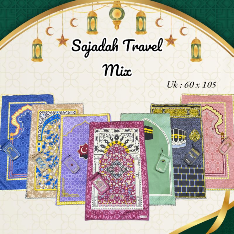 Sajadah Travel Pouch Turkey MIX PER 100pcs(5kd)