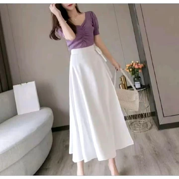 Rok Himari Skirt Korean Style Rok Lilit Satin Bahan Velvet Himari Skirt Premium Rok Jumbo