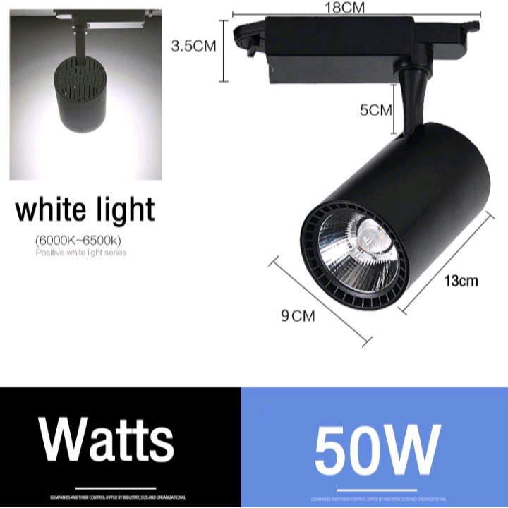 Jual Lampu rell 50 watt lampu rell track led lampu jalur spotlight ...