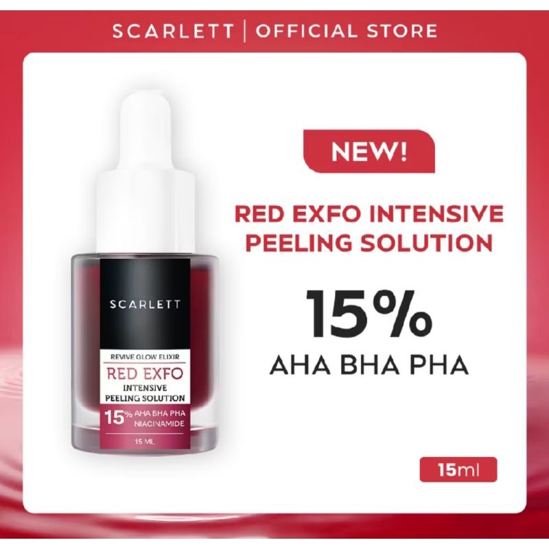Jual Scarlett Red Exfo Intensive Peeling Solution AHA BHA Pha ...