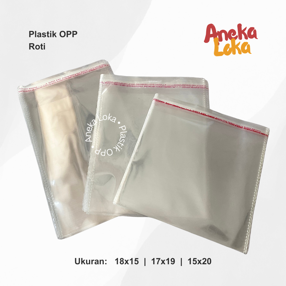 Jual Plastik OPP Pembungkus Roti ukuran 15x18 | 17x20 | 15x20 (Isi 100 ...