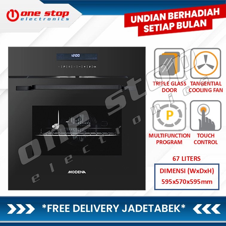 Jual MODENA BO 1661 HABK Built in Electric Oven Air Fryer 67L | Shopee ...