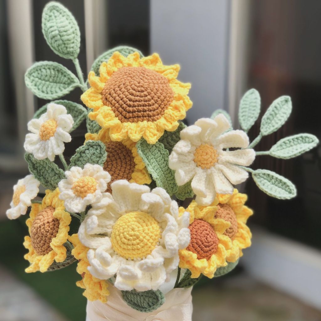 Jual PO ! Handmade Bunga Rajut bunga hias Satuan | Hadiah ulang tahun ...