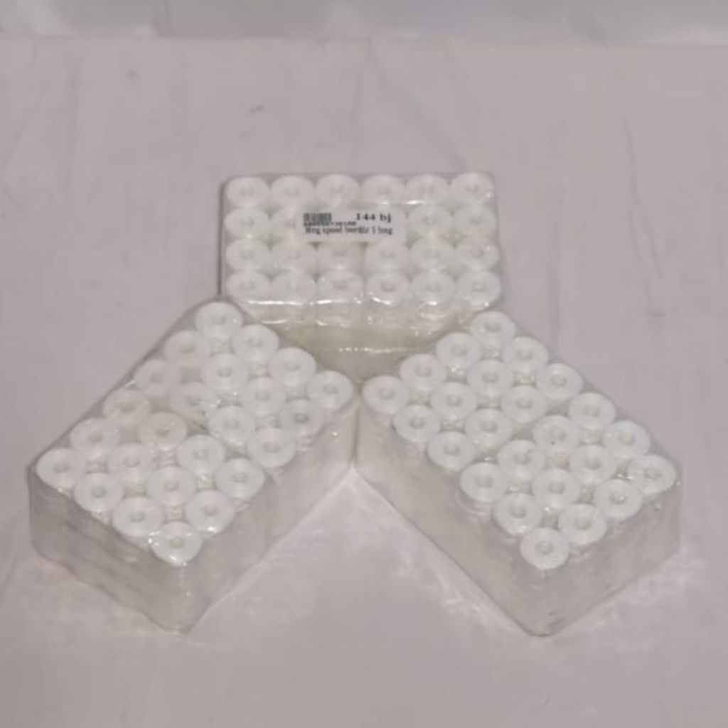 Jual Benang Sepul Jadi / Spool jadi / Sekoci jadi Warna Putih / Putih ...