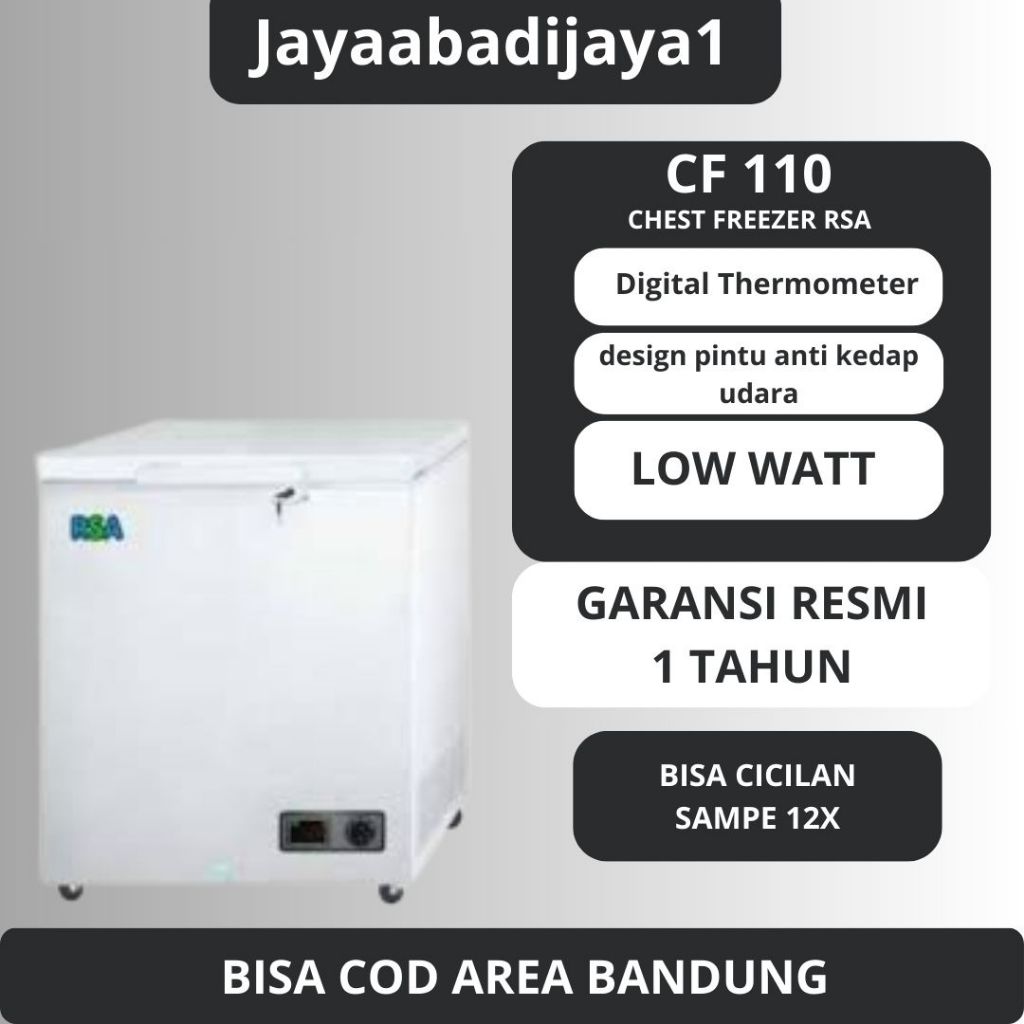 Jual RSA CHEST FREZZER CF110 BOX 96 LITER | Shopee Indonesia