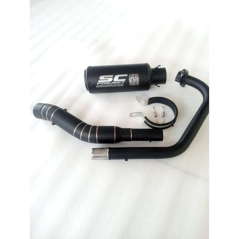 Jual KNALPOT RACING SC PROJECT FULL BLACK VIXION BYSON R15 MEGAPRO GSX ...