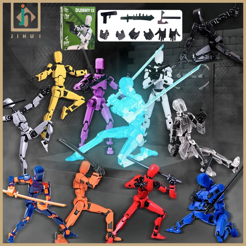 Jual JIHUI Action Figure Model Cetak 3D Sendi Bergerak Figur Aksi Dummy ...