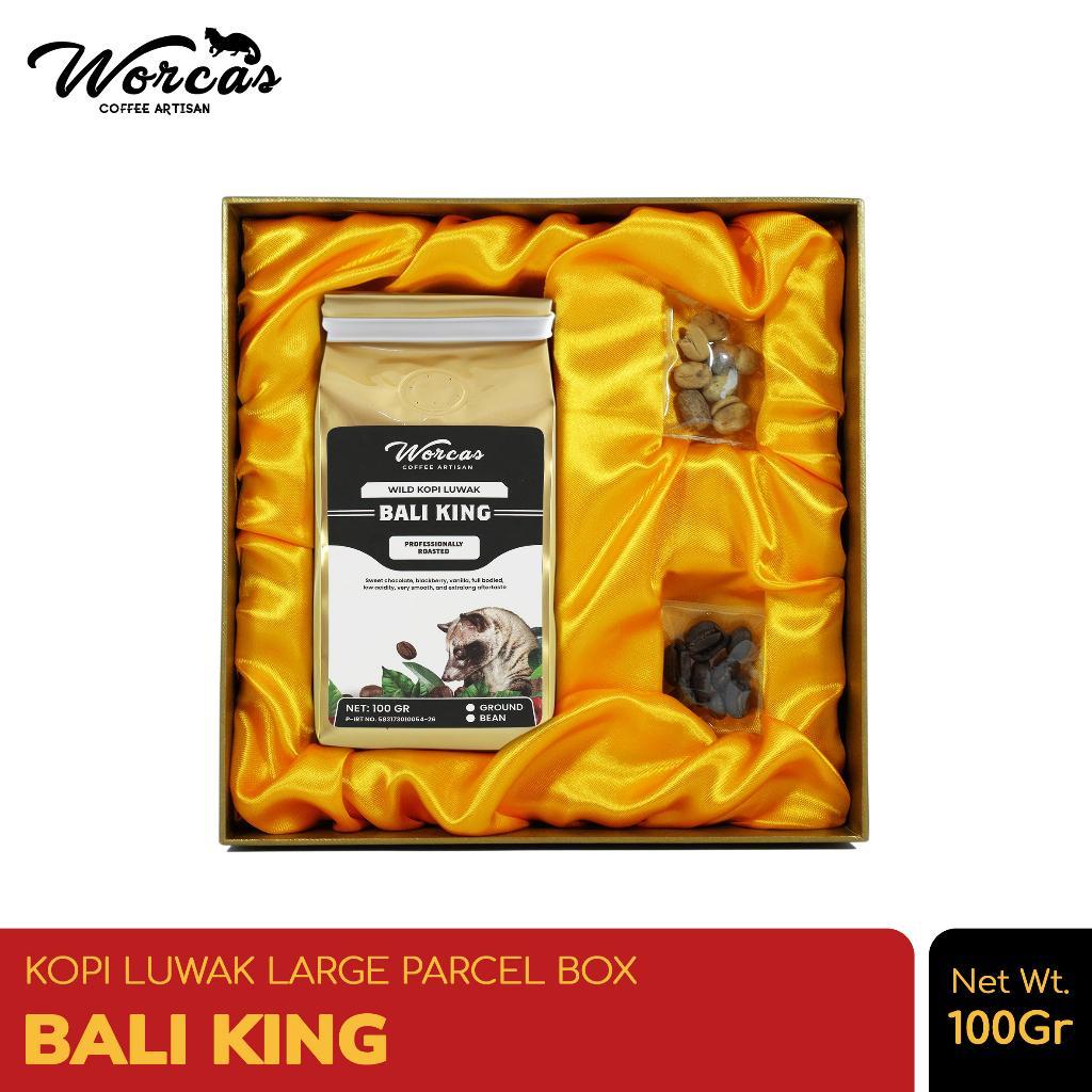 Jual WORCAS Kopi Luwak Liar Bali King 100gr - Large Gift Box Biasa