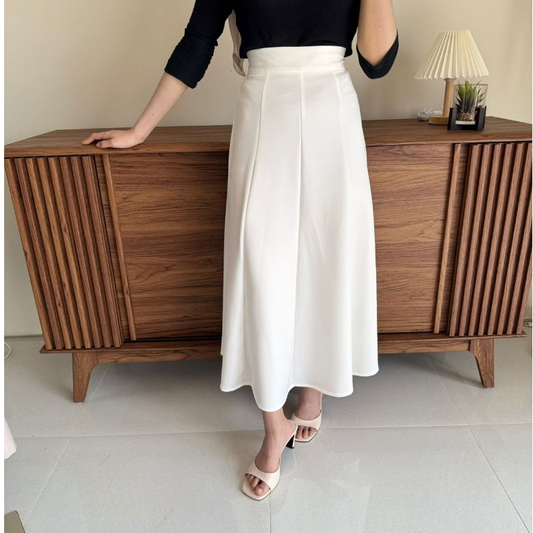 Haruka Skirt - Korean Loose Maxi Skirt Rok Wanita Anti Kusut foto 2