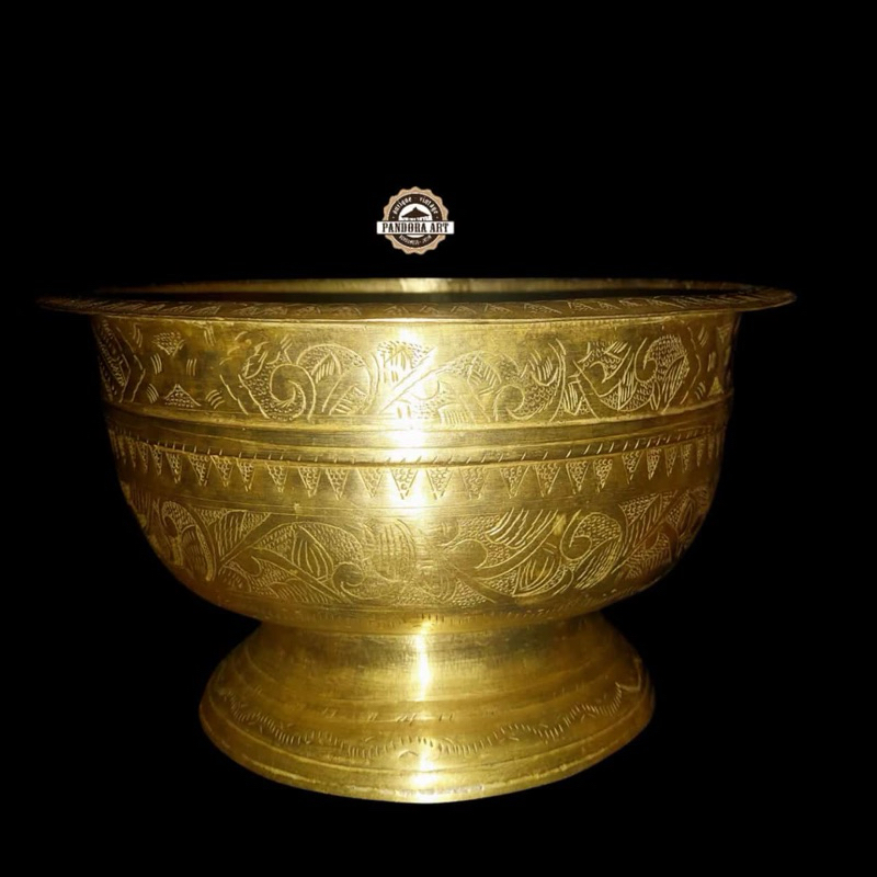 Jual Bokor kuningan ukir lawas TEBAL ( B922 ) | Shopee Indonesia
