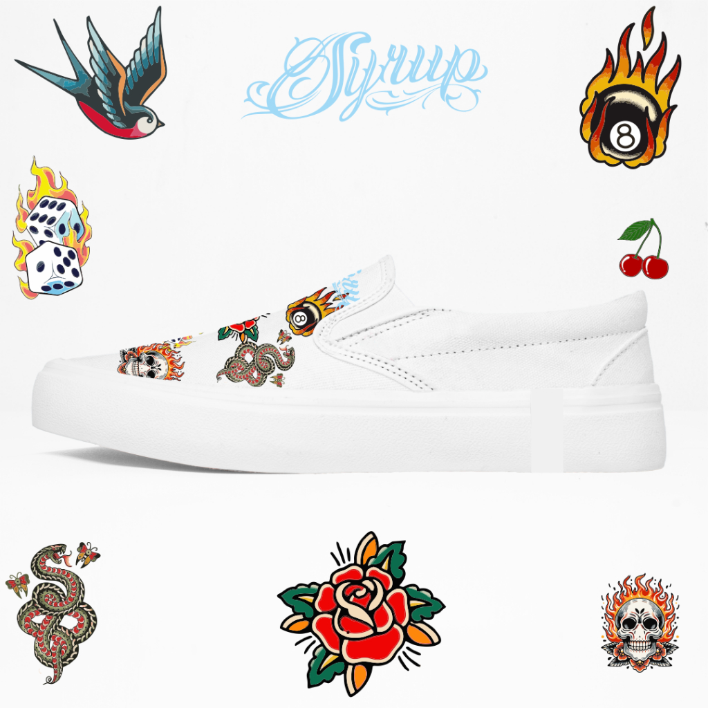 Jual SYRUP SUPPLY OFFICIAL | Tatto Pack | sepatu slip on | sneaker ...