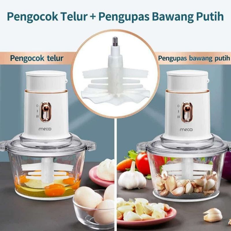Jual MECOO Aesthetic Chopper Kaca 5in1 Mesin Giling Food Processor ...
