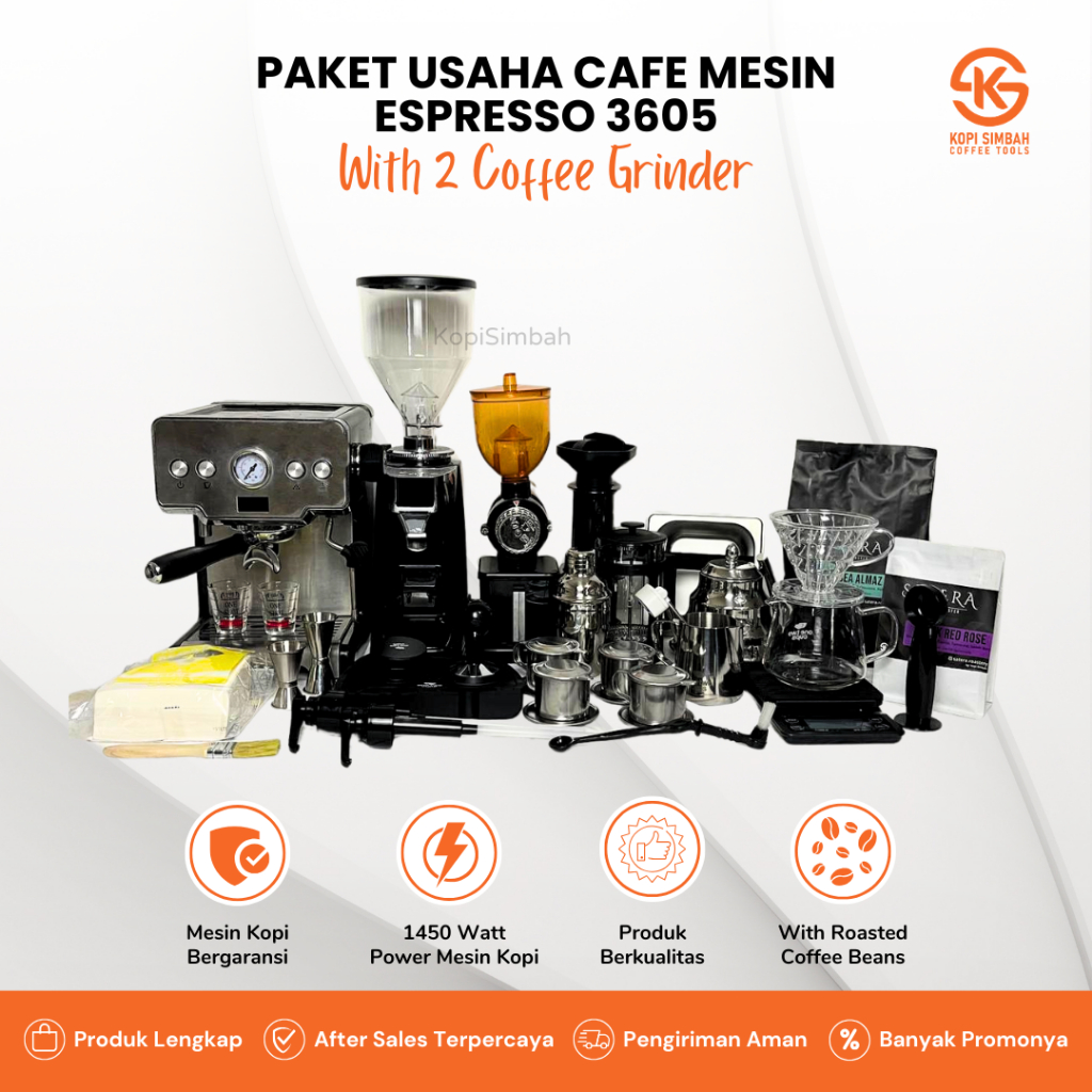 Jual Paket Mesin Kopi Usaha Cafe Kedai Coffee Paling Lengkap & Hemat