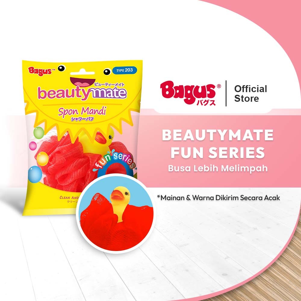 Jual [Twin Pack] Bagus Beautymate Luffa Spons Mandi Body Puff Fun ...