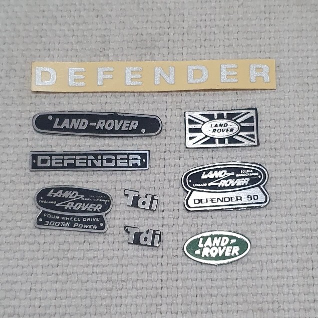 Jual RC Emblem set defender d110 d90 rc 1/10 metal dan stiker | Shopee ...
