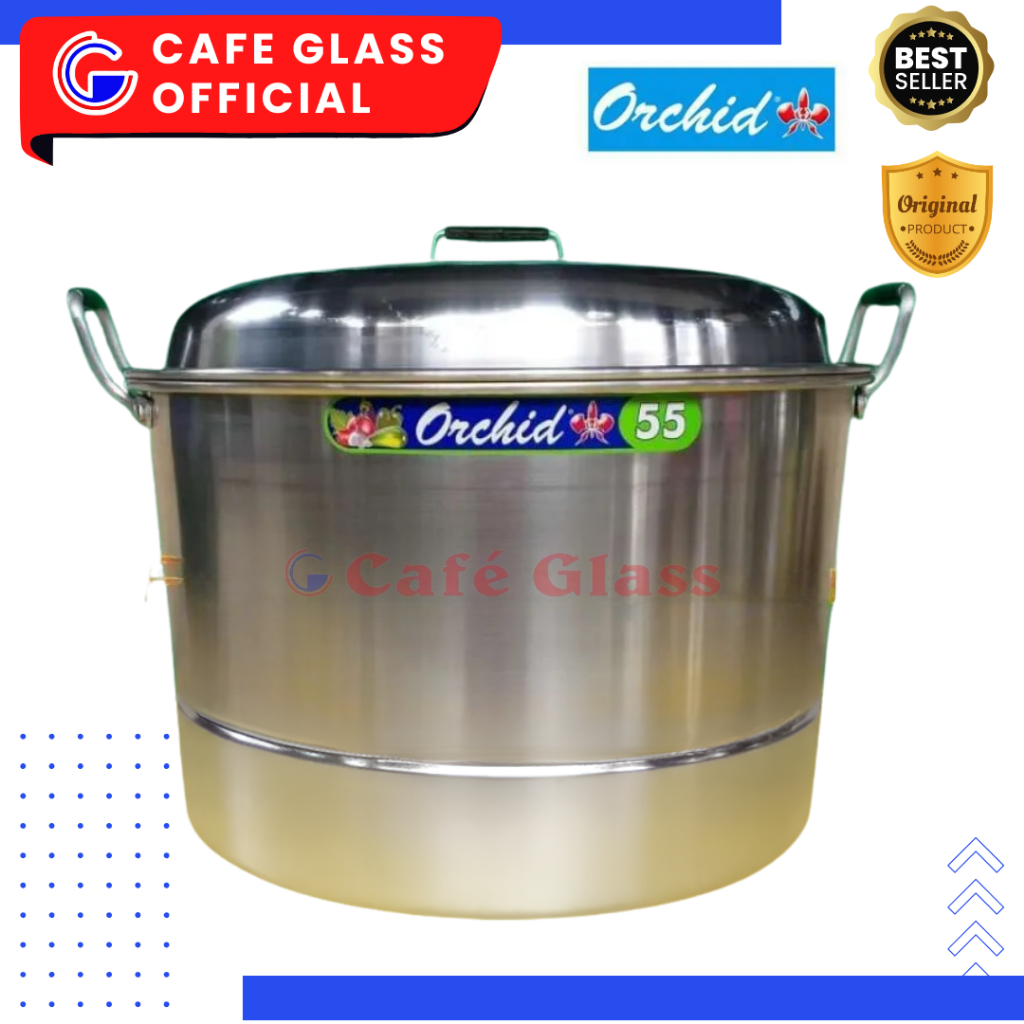 Dandang Aluminium Tebal - Panci Kukus Jumbo Besar - Dandang Orchid 55Cm