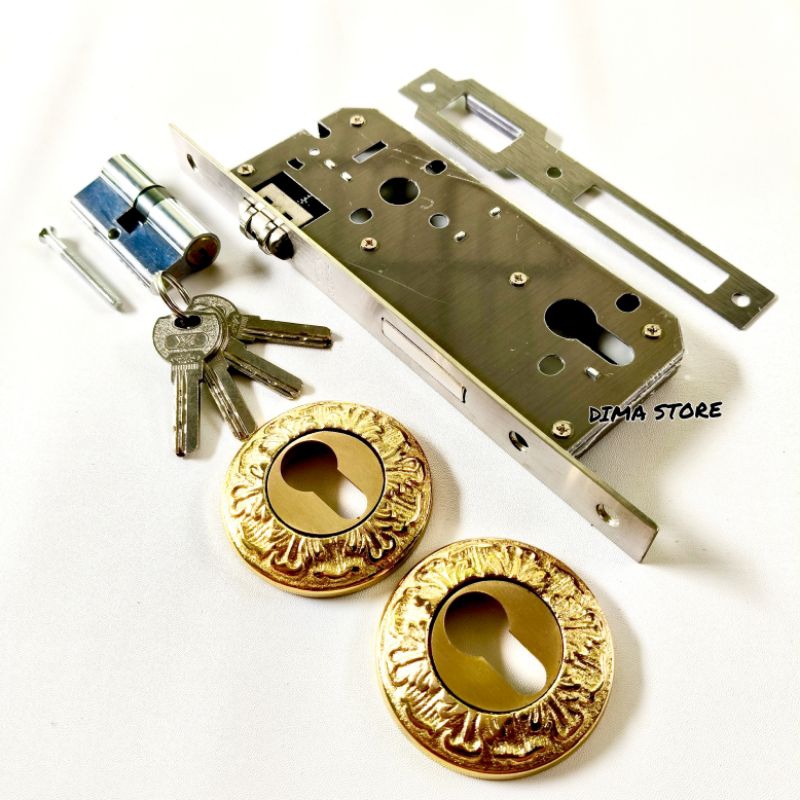 ( Body + Lubang Kunci ) Body Pelor Stainless Pintu Rumah Kupu Tarung Minimalis Modern Kunci Lock Body Anti Karat
